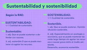 sustentabilidad y sostenibilidad